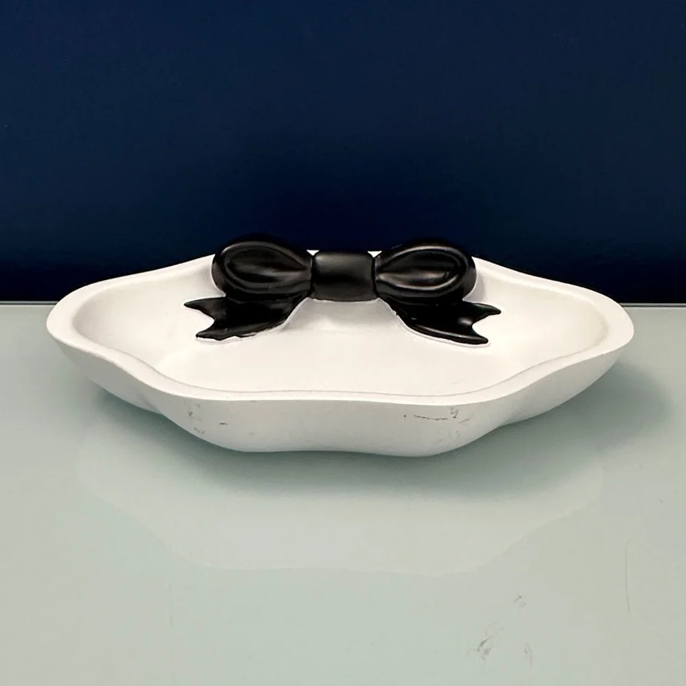 New Viral Black Bow Ring Dish
